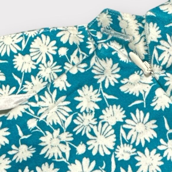 Josephine Chaus Womens 18 Lazy Daisy Blue Capri High Waisted Pant Summer Vacay - Picture 7 of 10